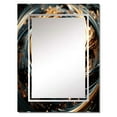 thumbnail image 2 of Designart "Hypnotic Abstract Spiral in Gold and Green II" Abstract Spirals Oversized Wall Mirror - Modern Abstract Entryway Big Wall Mirror - Multiple Color Options, 2 of 6