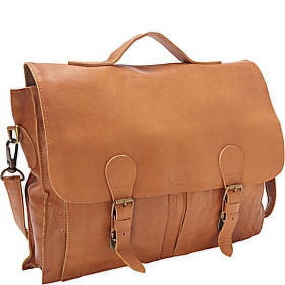SHARO Adult Adjustable Straps Leather Handmade 1 in Laptop Messenger Bags with Adjustable Matching Leather Shoulder Strap, Beige
