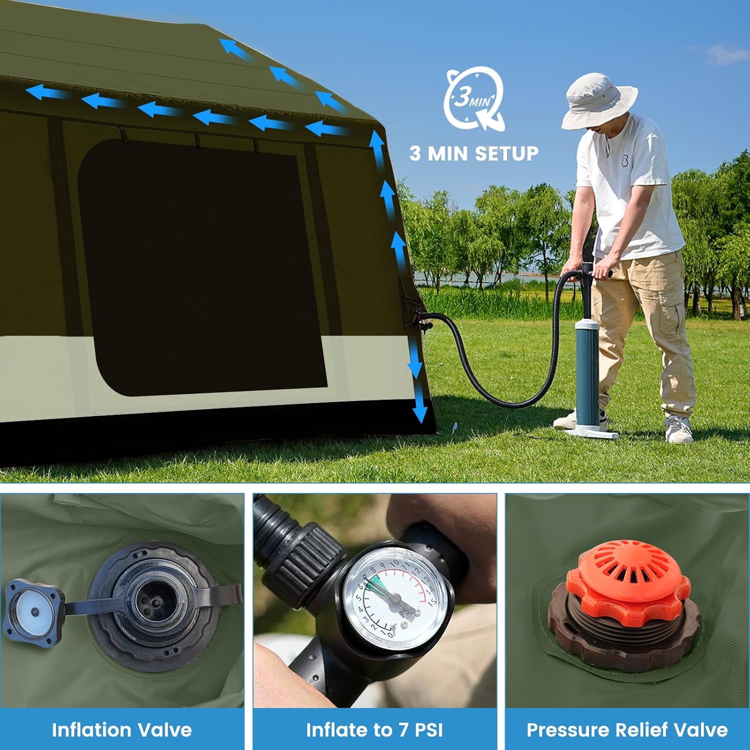 Bronkige 4/6/8 Person SUV Tent, Easy Setup & Spacious SUV Tailgate Tent with Large Mesh Windoors, Rainfly & Awning, Perfect for Family & Group Outdoor Adventures