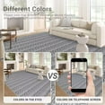 thumbnail image 4 of Hasoo Rugs for Living Room 8' x 10' Washable Area Rug Non Slip Accent Rug Modern Solid Print Carpet Rug Low Pile Throw Rug for Bedroom, Dark Gray, 4 of 6