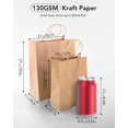 thumbnail image 4 of Bolsas Papel Kraft, Bolsas de papel café con asa, Bolsa Kraft Marrón para Embalaje de Regalo, Bolsas para fiestas, bodas, Navidad, tiendas, 4 of 4