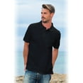 thumbnail image 2 of Basico Black Polo Collared Shirts For Men 100% Cotton Short Sleeve Golf Polo Shirts, 2 of 6