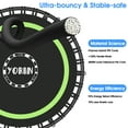 thumbnail image 6 of YORIN Rebounder Foldable Trampoline for Adults, 330LBS Fitness Indoor Trampoline, 40" 48" 50" Mini Exercise Trampoline with Bungees, 3 Level Adjustable Foam Handle Bar, Stable Quiet Small Trampoline, 6 of 10