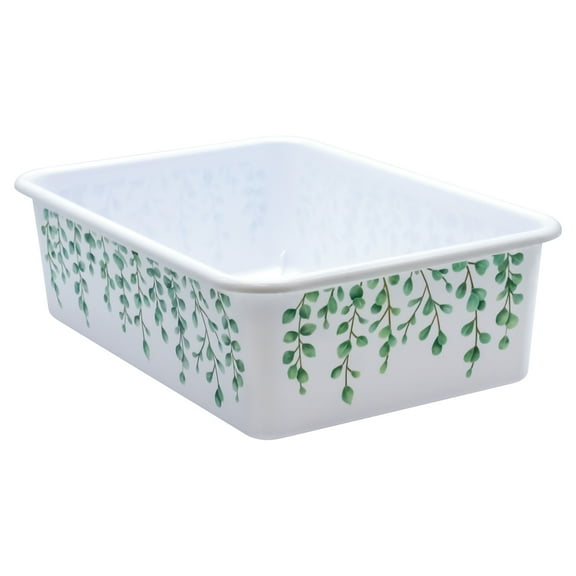 Teacher Created Resources Eucalyptus Large Plastic Storage Bin