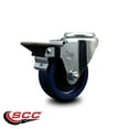thumbnail image 2 of 3.5 Inch Solid Poly Wheel Swivel Bolt Hole Caster with Posi Lock Brake SCC, 2 of 2