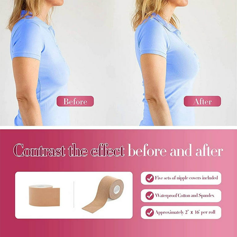 Women Breast Tape For Bodycon Dress Sleeveless Backless V Neck