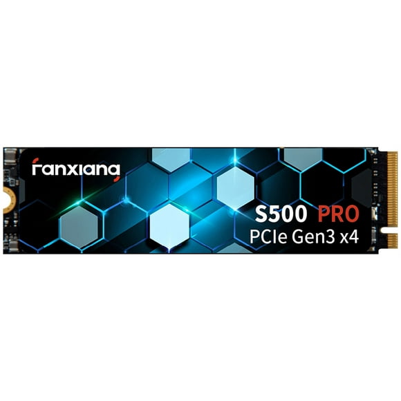 fanxiang S500 Pro 256GB NVMe SSD M.2 PCIe Gen3x4 2280 Internal Solid State Drive, Graphene Cooling Sticker, SLC Cache 3D NAND TLC, Up to 2800MB/s, Compatible with Laptop and PC Desktops(Black)