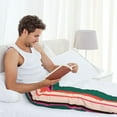 thumbnail image 6 of Picia Vertical Stripes Mens Soft Woven Cotton Elastic Waistband Sleep Pajama Pant Lounge Sleep Pant With Pockets And Drawstring-Medium, 6 of 9