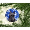 thumbnail image 2 of Carolines Treasures SC9386-CO1 Scottish Terrier Winter Snowflakes Holiday Ceramic Ornament 3 in multicolor, 2 of 3