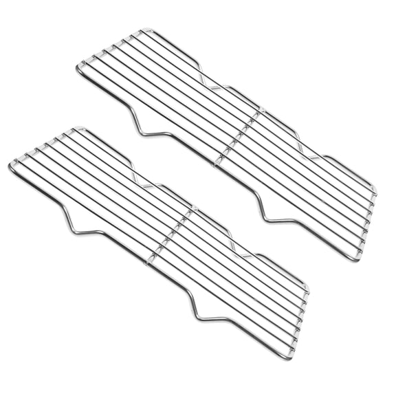 Toyandona 2Pcs Plated Silver Metal Roasting Rack for Bbq Grilling Strong Durable Wire Rack for Cooking
