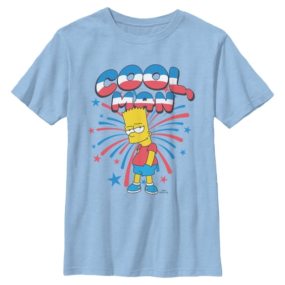 Boys The Simpsons Festive Cool Man Bart T Shirt