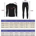 thumbnail image 5 of LLC Black Men's Quick Dry Thermal Base Layer Compression Suit for Workout, Skiing, Running, and Hiking - Size L, 5 of 5