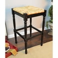 thumbnail image 2 of Contemporary Home Living 29.75" Black and Beige Backless Bar Stool with Hand Woven Rush Seat, 2 of 3