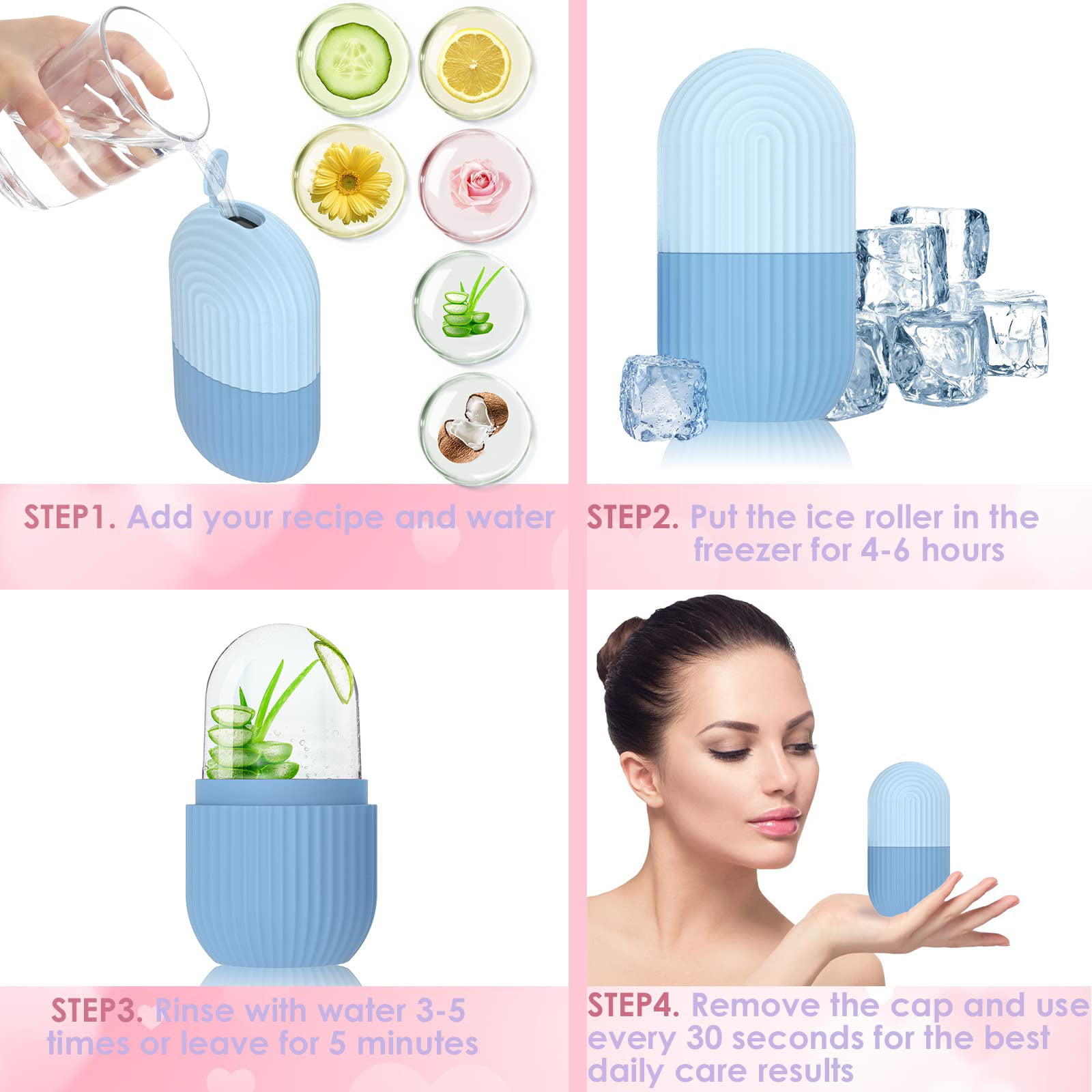 Skin Care Beauty Lifting Contouring Tool Silicone Ice Cube Trays Ice Globe  Ice Balls Face Massager Facial Roller Reduce Acne - AliExpress