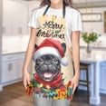 thumbnail image 4 of Merry Christmas Santa French Bulldog Scarf Twinkling Lights Xmas Holiday Apron Dog Lover Gifts for Cooking Grilling Baking Painting Gardening - 00022, 4 of 5