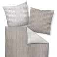 thumbnail image 2 of Janine Ropa de cama, 2 piezas - DAVOS, felpa fina, algodón, rayas Marrón/Beige 135x200cm, 2 of 4
