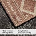 thumbnail image 2 of 5x7 Washable Area Rug Non-Slip Low Profile Soft Boho Distressed Rug for Living Room, Bedroom, Dining Room, Office, Brown, 2 of 13