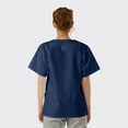 thumbnail image 2 of SPECTRUM UNIFORMS Scrub Tops Tunic Tops with Snap Front Women V-Neck Soft Fabric Ideal for Medical Professionals, Hospital and Lab Work Wear Navy Blue, 2 of 5