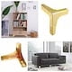 thumbnail image 5 of Juego de 4 patas para muebles, KkvoGmle, Hierro, 10cm, Dorado, 5 of 5