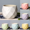 thumbnail image 5 of CreativeArrowy Ceramic Flower Containers Round Plants Succulent Pots Container Bonsai Garden Pots With Drainage Hole Green Blue Yellow Purple Pink White, 5 of 7