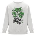thumbnail image 4 of QUNYINEY White Men Sweatshirts Long Sleeve St Patricks Day Casual Crew Neck Tops Drop Shoulder Loose Pullover Sweatshirts, 4 of 8
