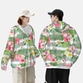 thumbnail image 4 of Balery Tropical Flamingo Sudadera ligera de manga larga con capucha y protección solar UPF 50+ para hombre y mujer, ideal para pesca y running-Small, 4 of 7