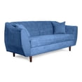 thumbnail image 3 of Sofá 3 Plazas Makora Velvet Azul Modelo Clooney, 3 of 7
