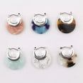 thumbnail image 3 of Fashion Leopard Resin Tortoise Half Moon Hoop Earrings or Women Boutique Jewelry, 3 of 9