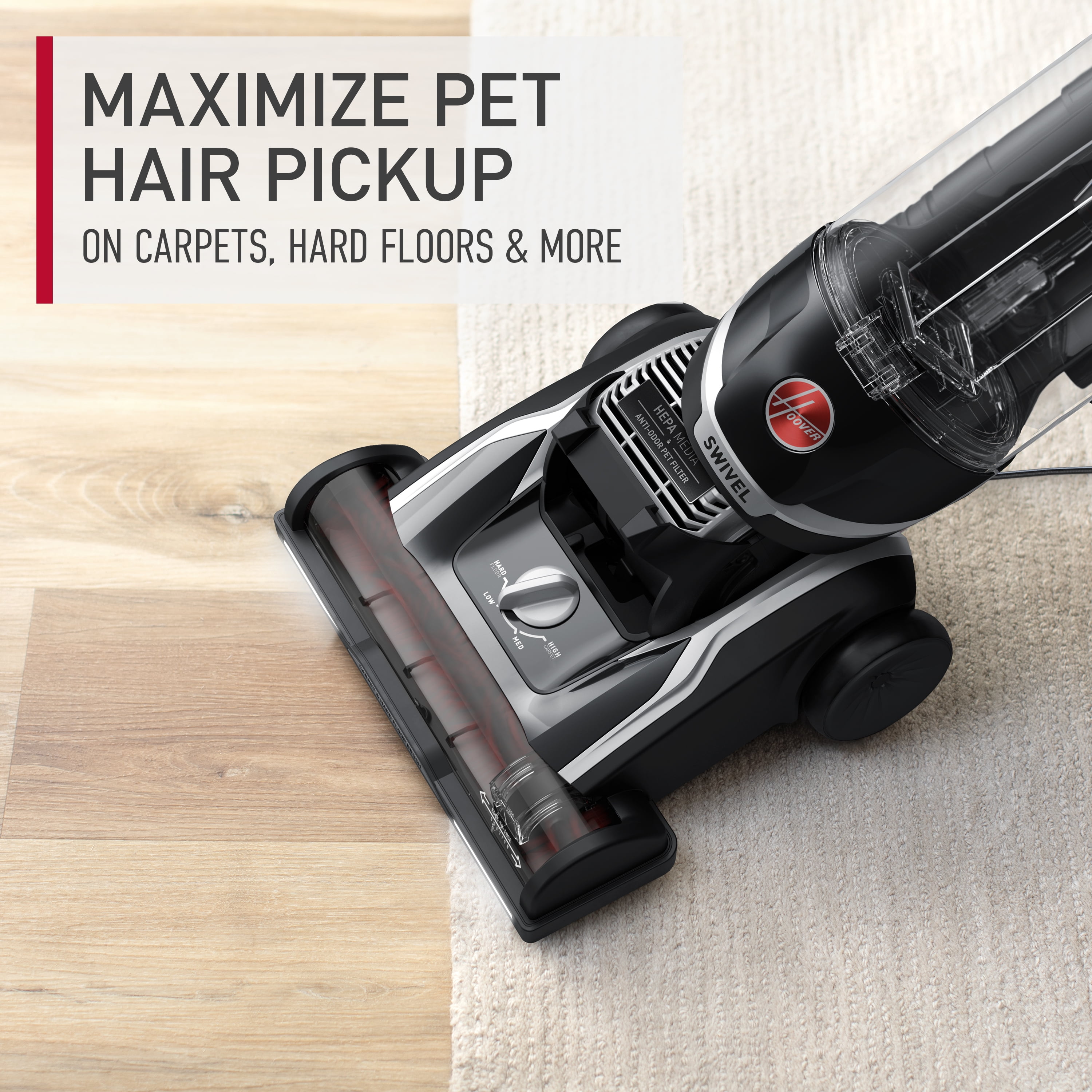 Hoover MAXLife Power Drive Swivel XL Pet Bagless Upright Vacuum Cleaner with HEPA Media Filtration, UH75210 - 3