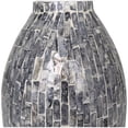thumbnail image 5 of DecMode 15" Handmade Mosaic Inspired Gray Mother of Pearl Vase, 5 of 11