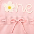 thumbnail image 6 of RMGVDSD Baby Girl First Birthday Outfit Floral One Embroidered Drawstring Sleeveless Knit Romper Bodysuit Baby Girl 1St Birthday Clothes 12-18 Months, 6 of 9