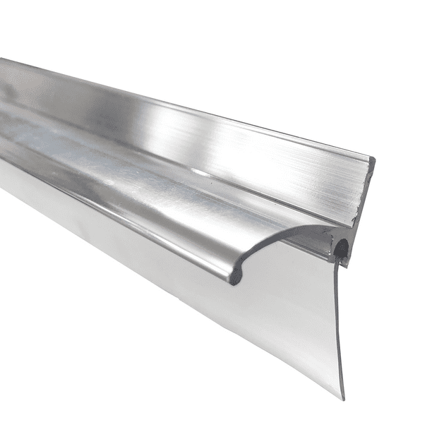 Chrome Framed Shower Door Replacement Bottom Deflector with Vinyl Sweep