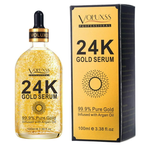 Serum Voluxss de oro de 24 quilates para rostro con vitamina C y ácido hialurónico