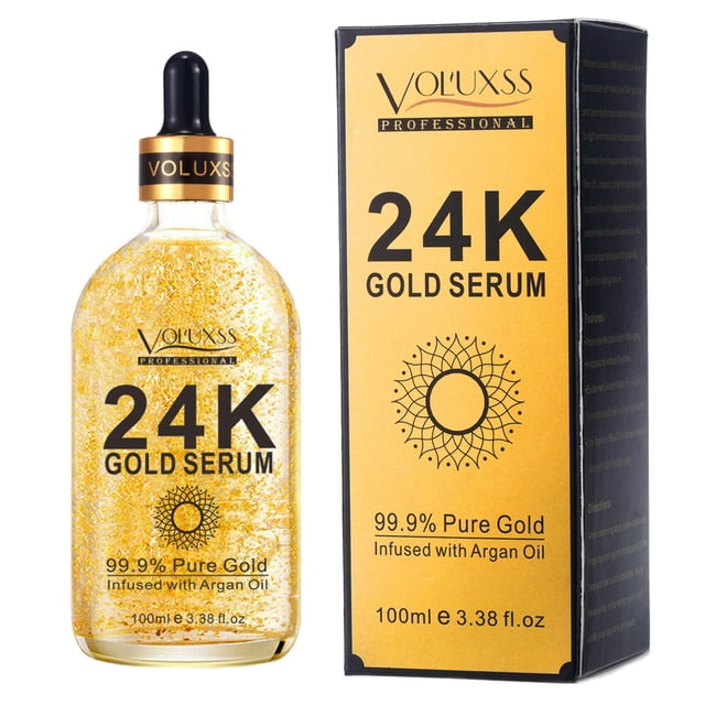 Serum Voluxss de oro de 24 quilates para rostro con vitamina C y ácido hialurónico