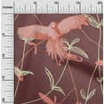 thumbnail image 2 of oneOone Polyester Spandex Brown Fabric Tropical Parrot With Leaves Quilting Supplies Print Sewing Fabric By The Yard 56 Inch Wide, 2 of 4