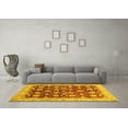 thumbnail image 3 of Ahgly Company Indoor Square Oriental Yellow Traditional Area Rugs, 4' Square, 3 of 4