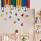 thumbnail image 2 of Adhesivos de pared con lápiz colorido con diseño de huellas de manos de PVC, 2 of 2