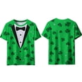 thumbnail image 6 of St Patricks Day Shirt Men Short Sleeve Round Neck Tops Irish Shamrock Green Graphic Tees Novelty 3D Print T-Shirt Summer Basic Shirts, 6 of 8