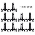 thumbnail image 1 of 10pcs Plastic Display Stand Plate Holders Easel Bowl Dish Holder Picture Frame Photo Display Rack Home Decor 4inch black, 1 of 9