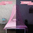 thumbnail image 3 of Toldo de cama rosa para niñas con estrellas brillantes, decoración de habitación de red para cuna de princesa, tienda de techo para cubrir la cuna de los niños, cortinas de cama para niños indivi, 3 of 4