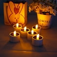 thumbnail image 3 of 6Pcs Solar Tea Light IP42 Waterproof Solar Candle Light Flameless LED Candle Lamp Decorative Flickering Prop Lamp Cute Electric Ambient Light for Home Garden Party Wedding, 3 of 11