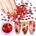 thumbnail image 2 of Chanana Glittering Maple Leaf Nail Sequins - Fall Nail Art Stickers 3D Maple Leaves Nail Glitters Holographic Autumn Glitter Flakes Nail Art Designs Acrylic Nail Decoration DIY Manicure Thanksgiving, 2 of 3