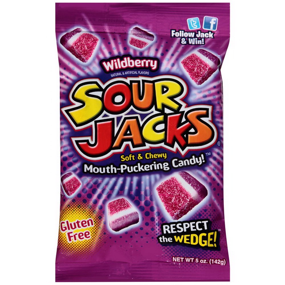 (Price/case)Sour Jacks 12529 Candy Sour Wildberry 5 Ounce 125 Ounce