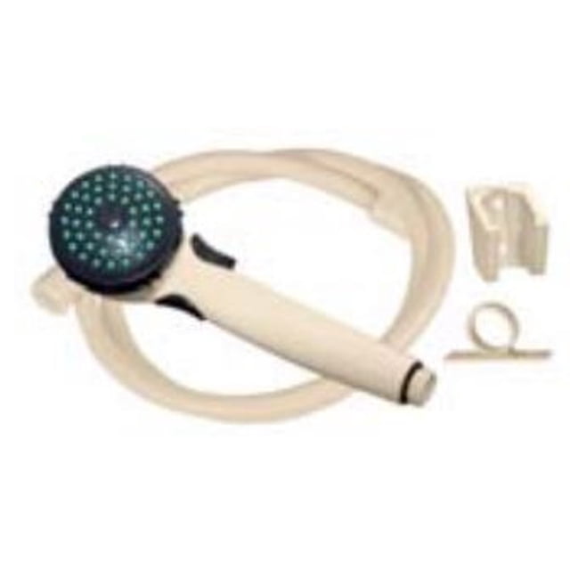 Phoenix Shower Head PF276046 Hand-Held With 60 Inch Vinyl Hose; With Single Function Spray Setting; With Trickle Shut-Off; White; Plastic; With Hose Guide Ring/Mounting Bracket/Mounting Hardware