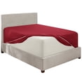 thumbnail image 5 of Clara Clark 18" - 21" Extra Deep Pocket Fitted Sheet, Fits High Profile Mattresses with Toppers, Premium 1800 Collection Double Brushed Soft Microfiber, Queen Size, Burgundy Red, 5 of 8