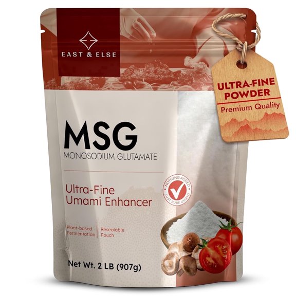 East and Else MSG Monosodium Glutamate, Ultra Fine Umami Seasoning Powder, 2 lb