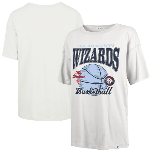 Women's-'47 White Washington Wizards City Edition Down Court Sadie T-Shirt