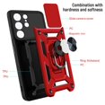thumbnail image 7 of SOATUTO For Samsung S23 Ultra Phone Case Military Grade Drop Rugged Cover With Camera Slide Anti-Scratch Protective 360° Rotate Kickstand Sturdy Shockproof Case For Samsung Galaxy S23 Ultra - Red, 7 of 7