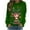 Green, variant on Tetras Womens Tops Clearance,Women Fashion Casual Print Round Neck Loose Long Sleeve T-Shirt,Sweatshirts Blouse