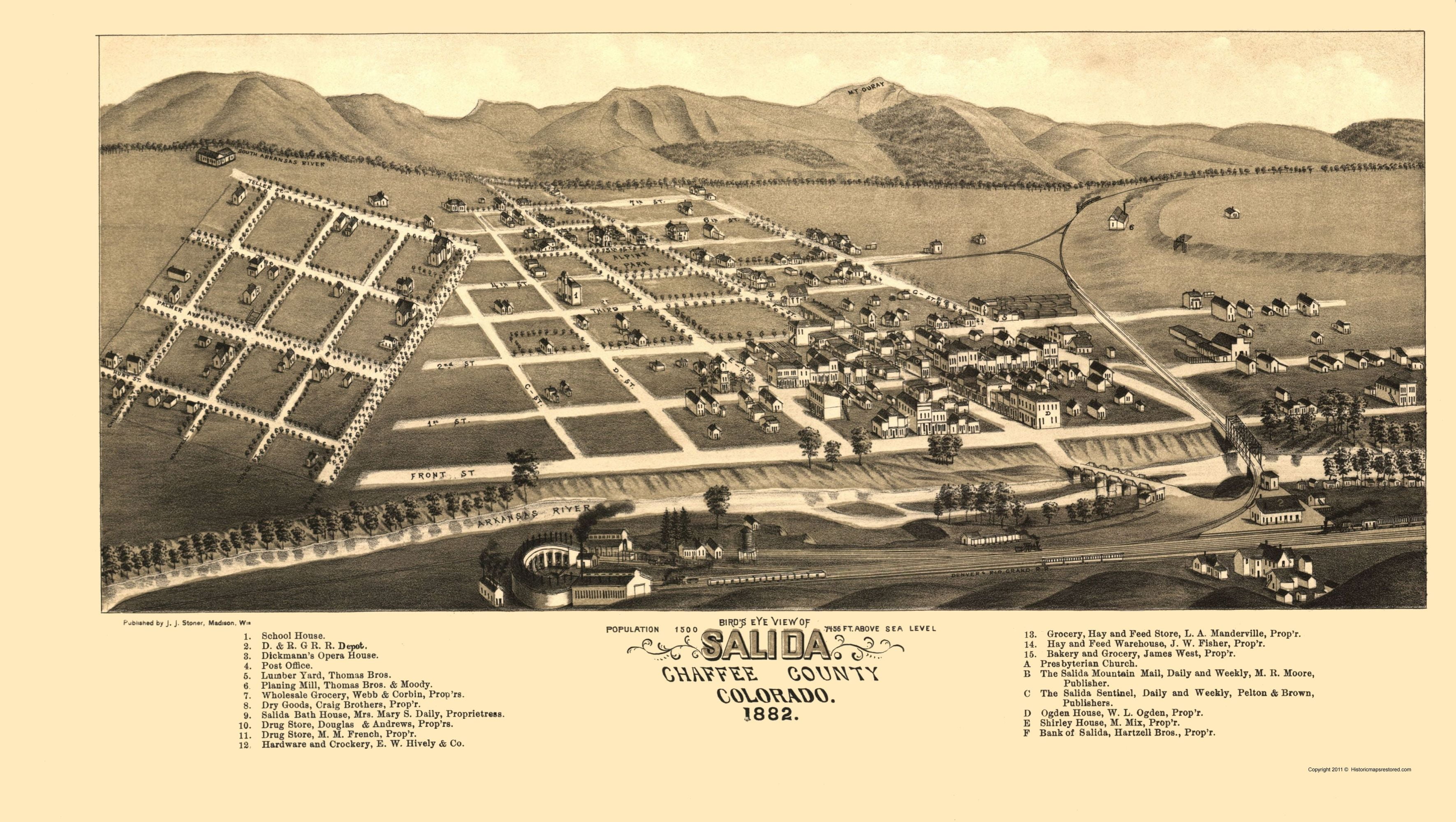 Stoner 1882-23 x 40.72 Salida Colorado 